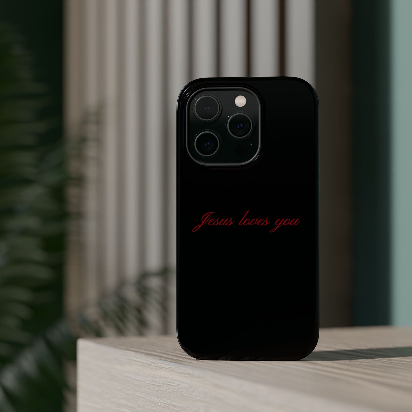Jesus loves you Black MagSafe Phone Case