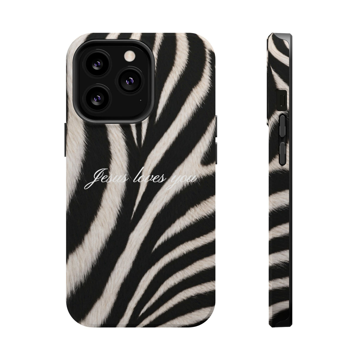 Jesus loves you Zebra MagSafe Phone Case