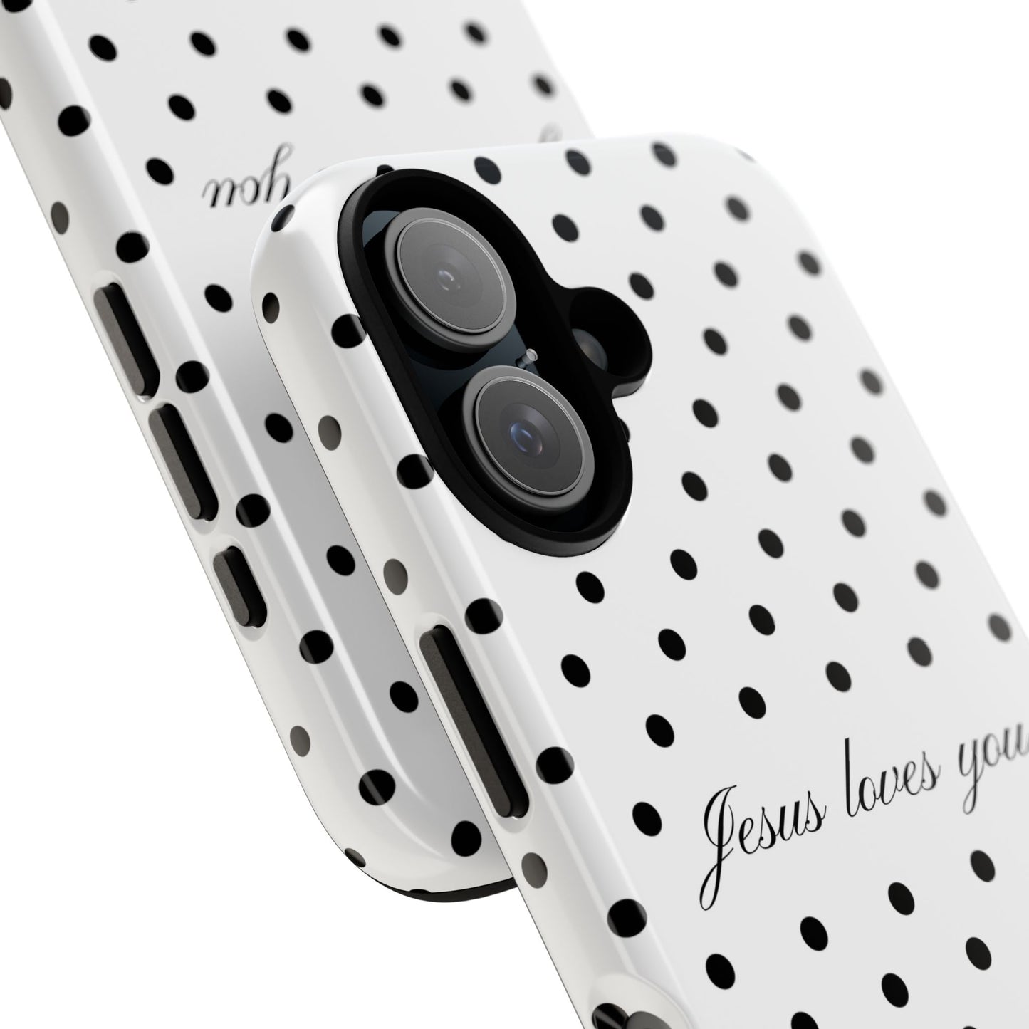 Jesus loves you Polka Dot Phone Case