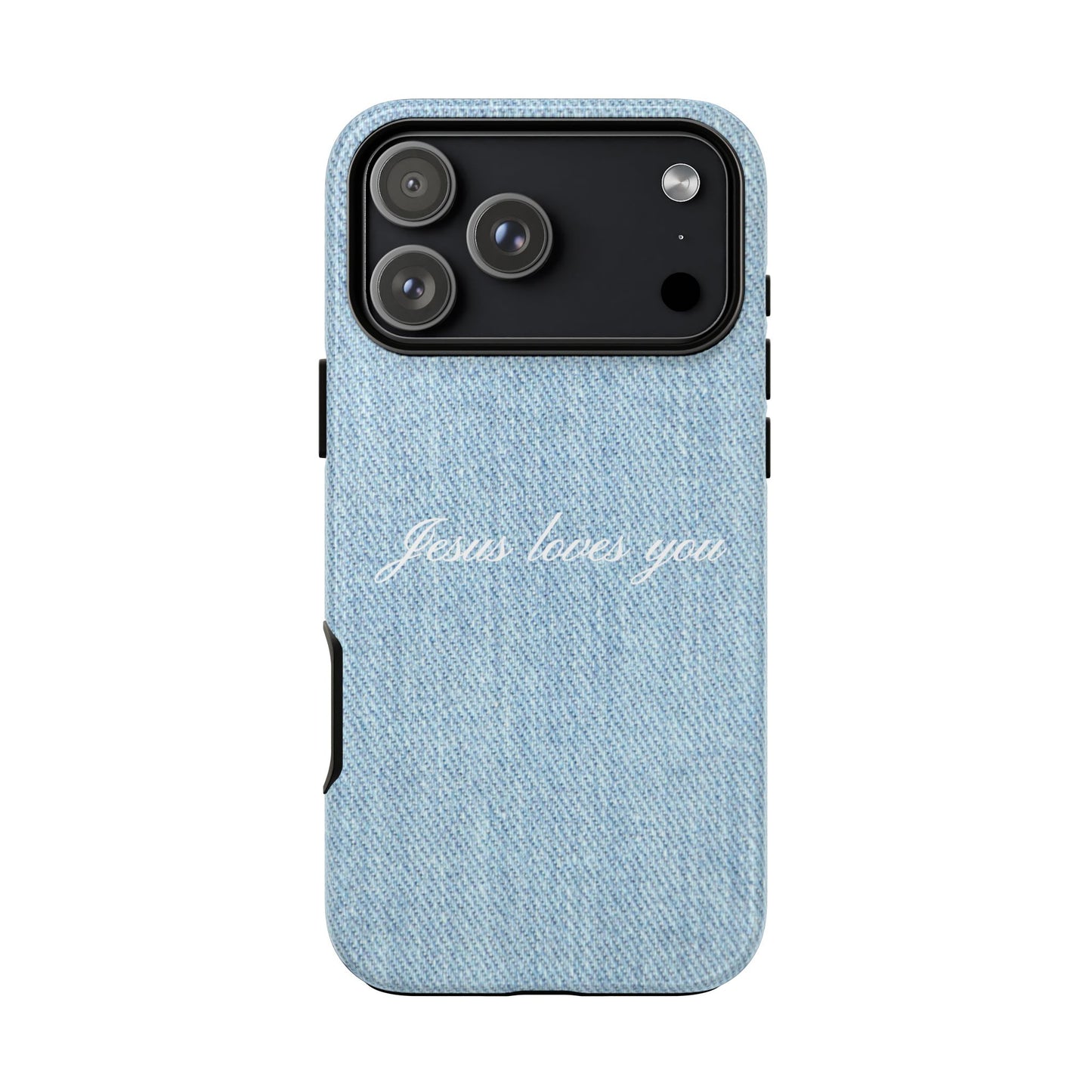 Jesus loves you Denim Phone Case
