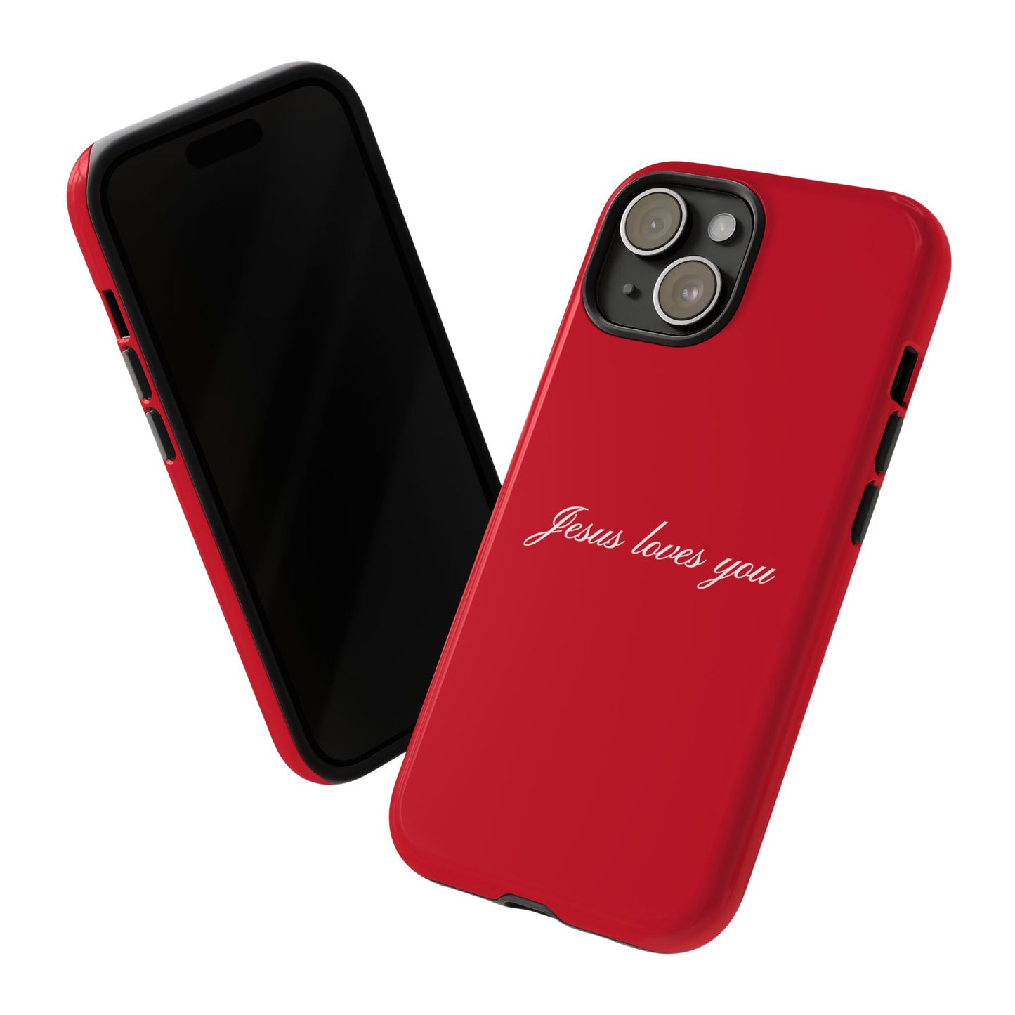 Jesus loves you Red Phone Case