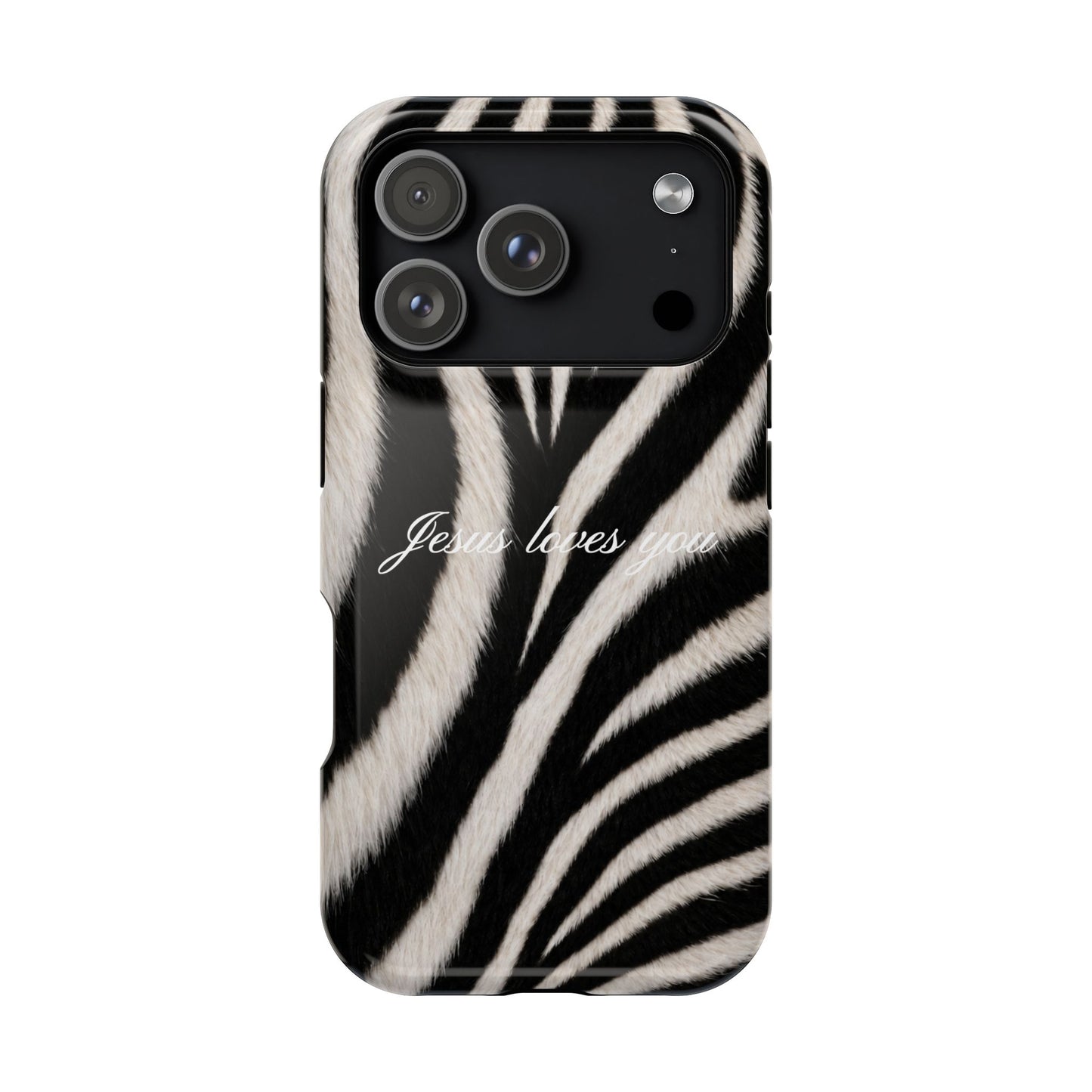 Jesus loves you Zebra MagSafe Phone Case