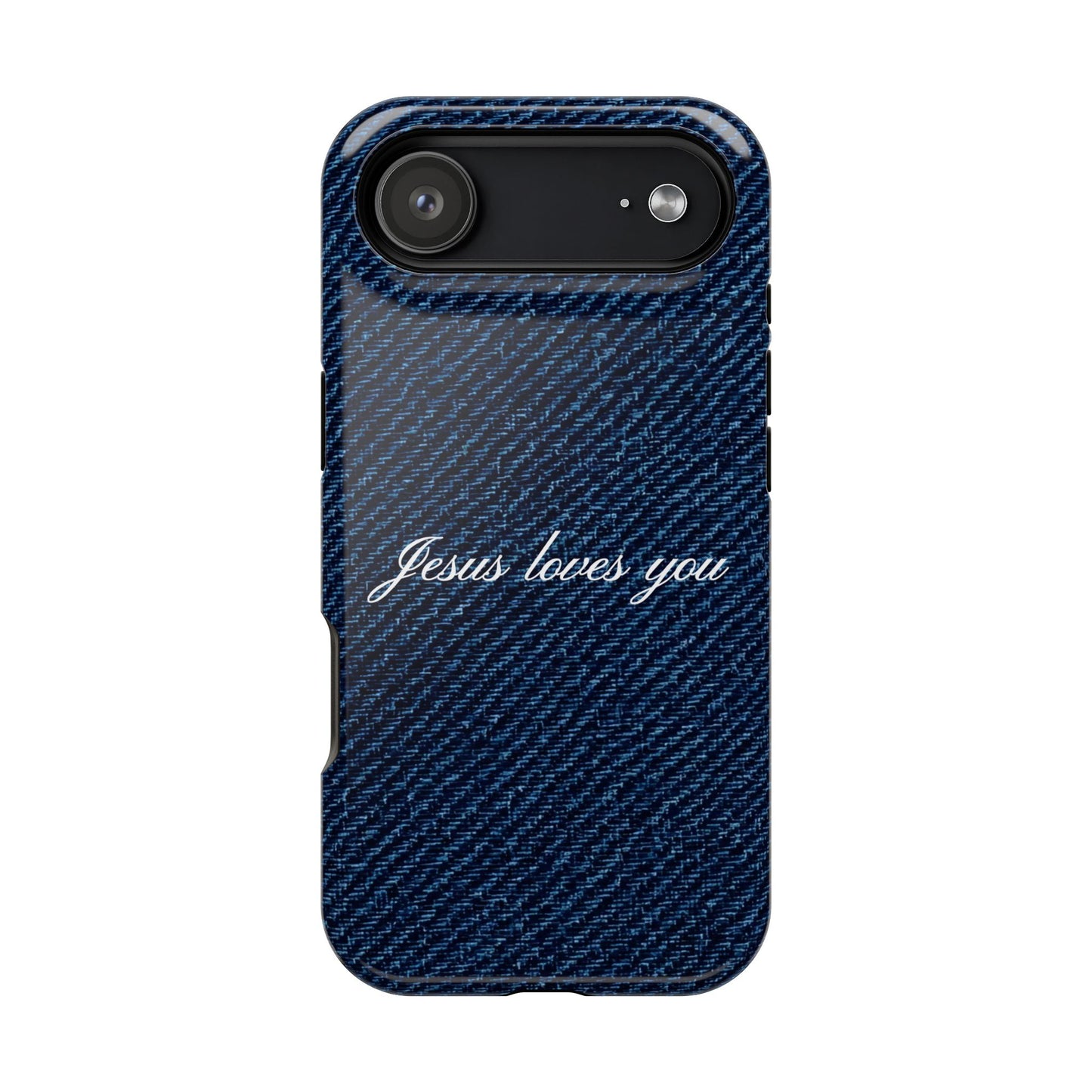 Jesus loves you Dark Denim MagSafe Phone Case