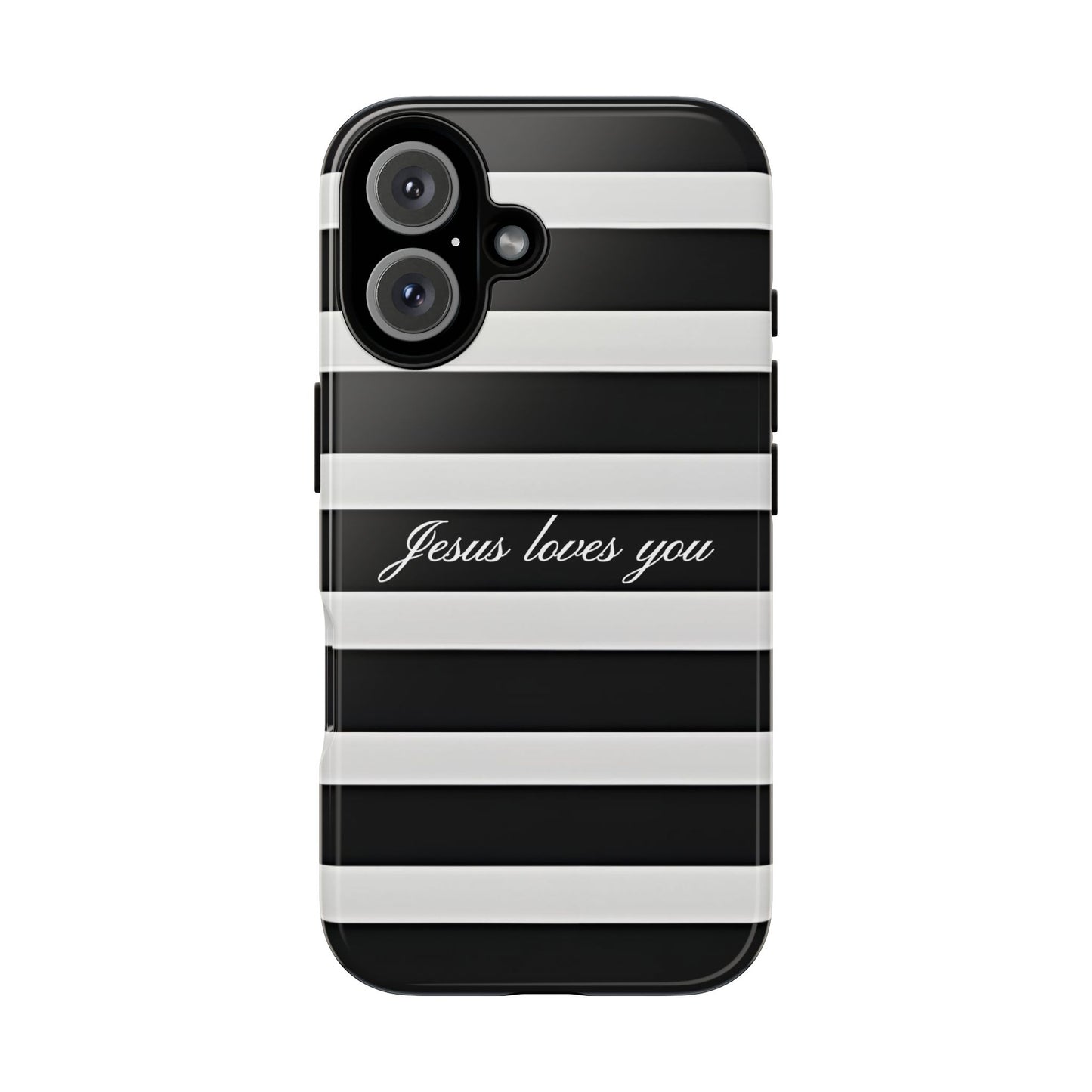 Jesus loves you Stripe Phone Case