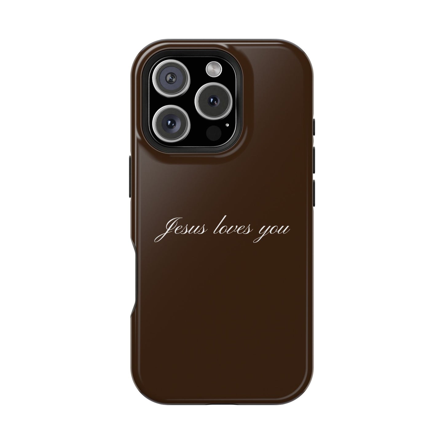 Jesus loves you Espresso MagSafe Phone Case