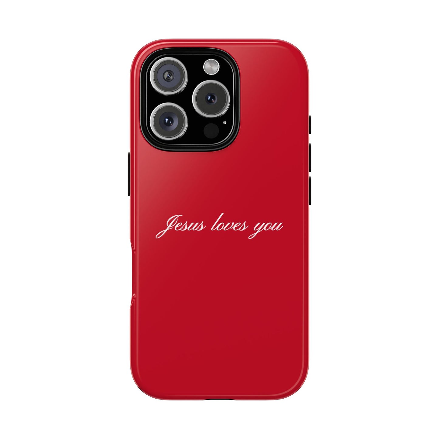 Jesus loves you Red Phone Case