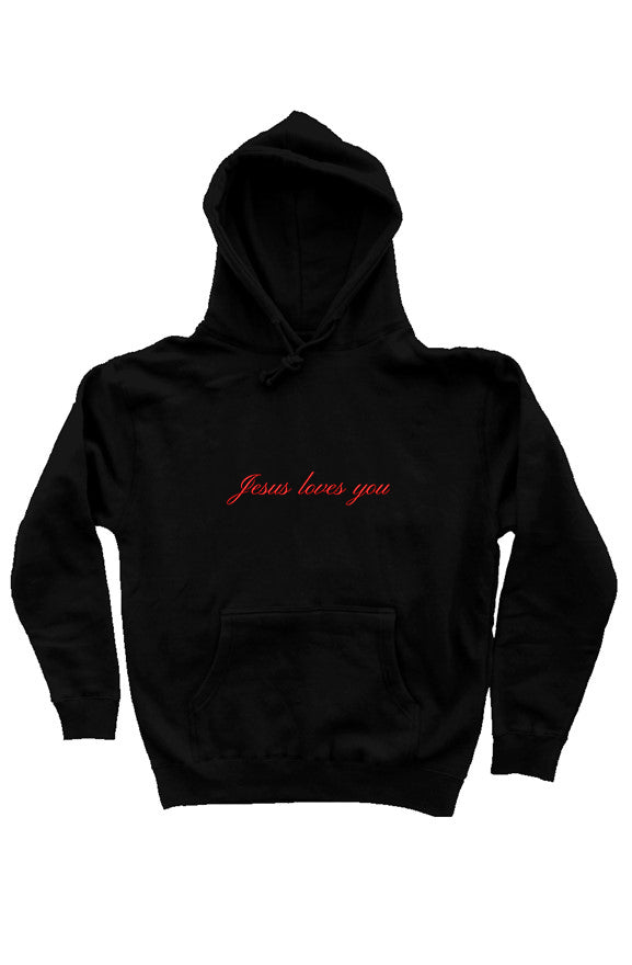 Jesus Embroidered Hoodie Black