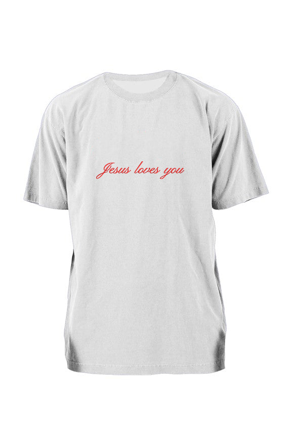 Jesus T-Shirt Embroidered White 