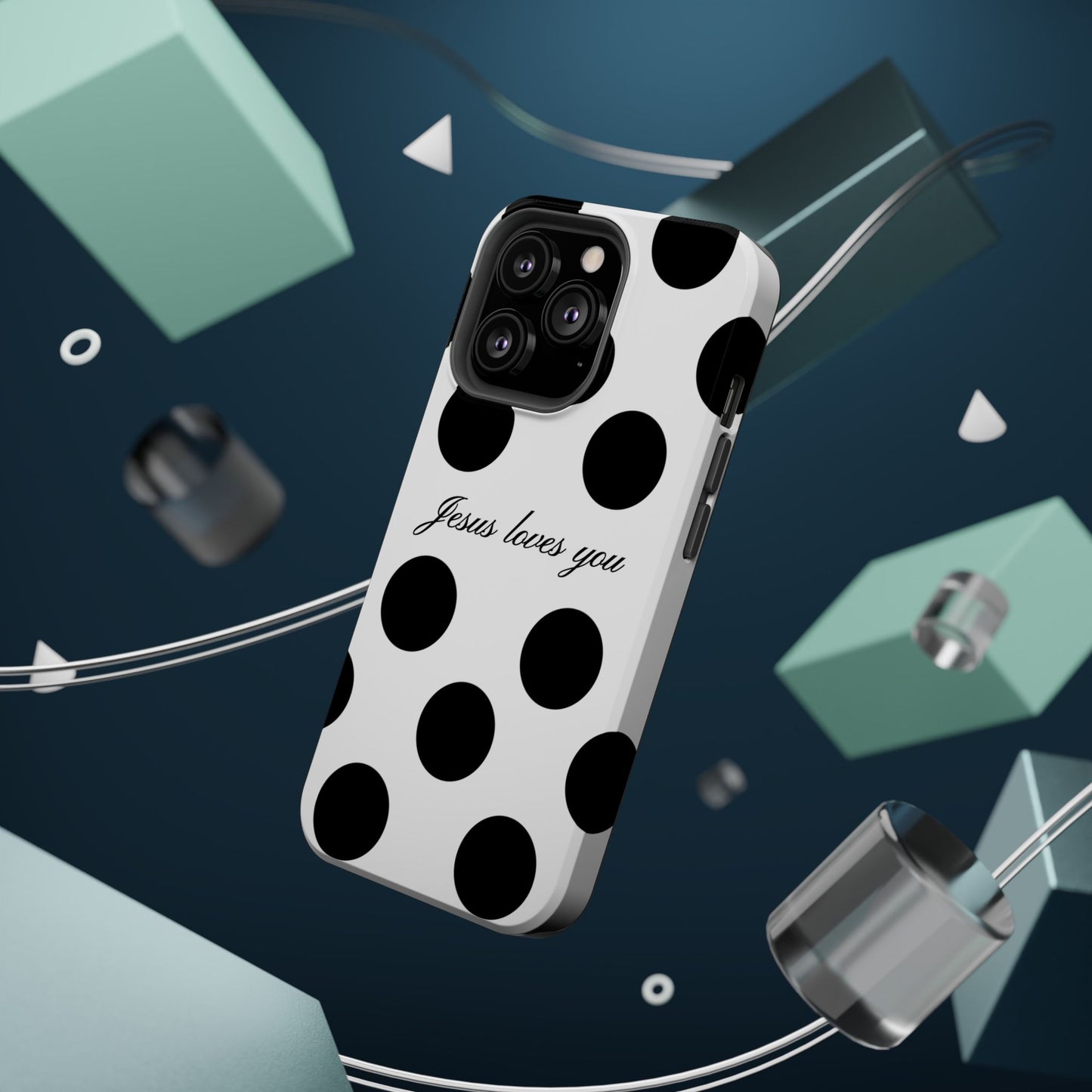 Jesus Loves You Macro Polka Dot Phone Case MagSafe