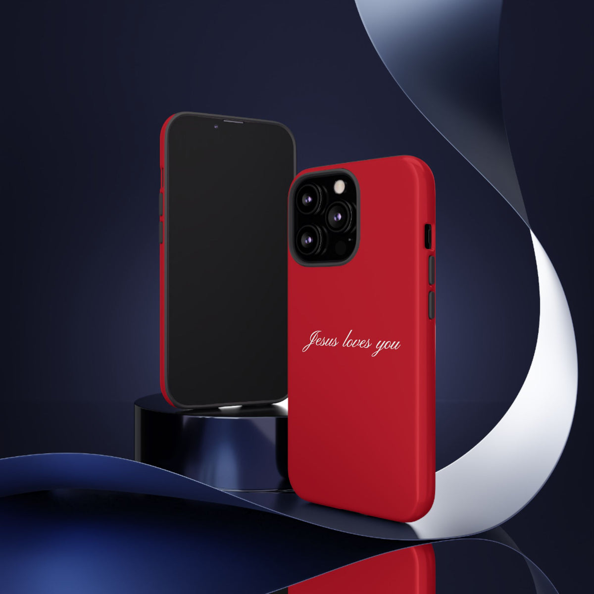 Jesus loves you Red Phone Case