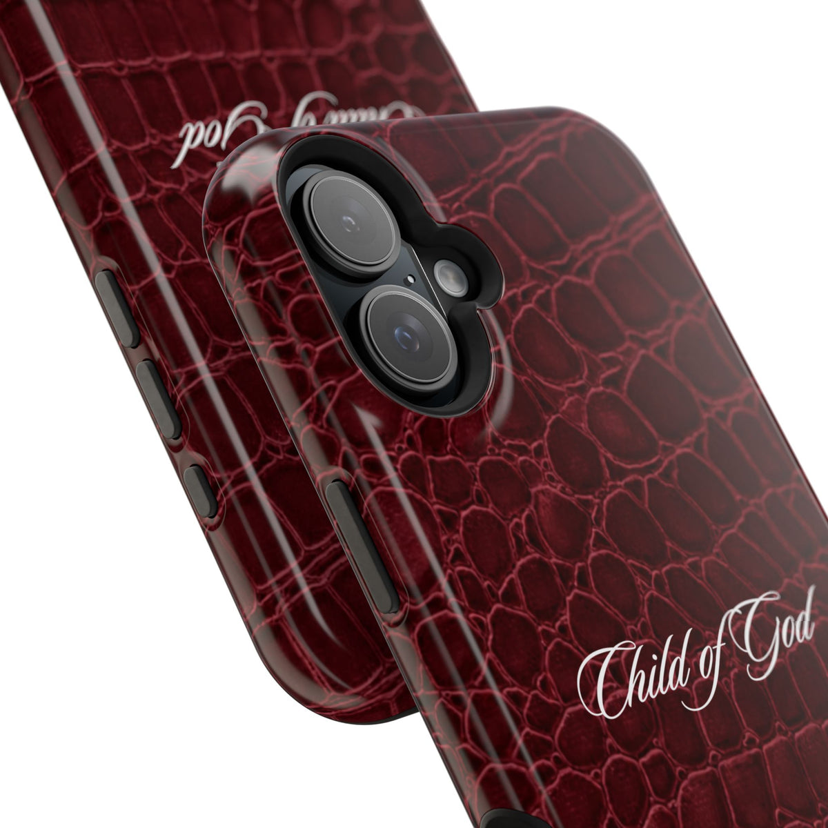 Child of God Burgundy Croc MagSafe Phone Case
