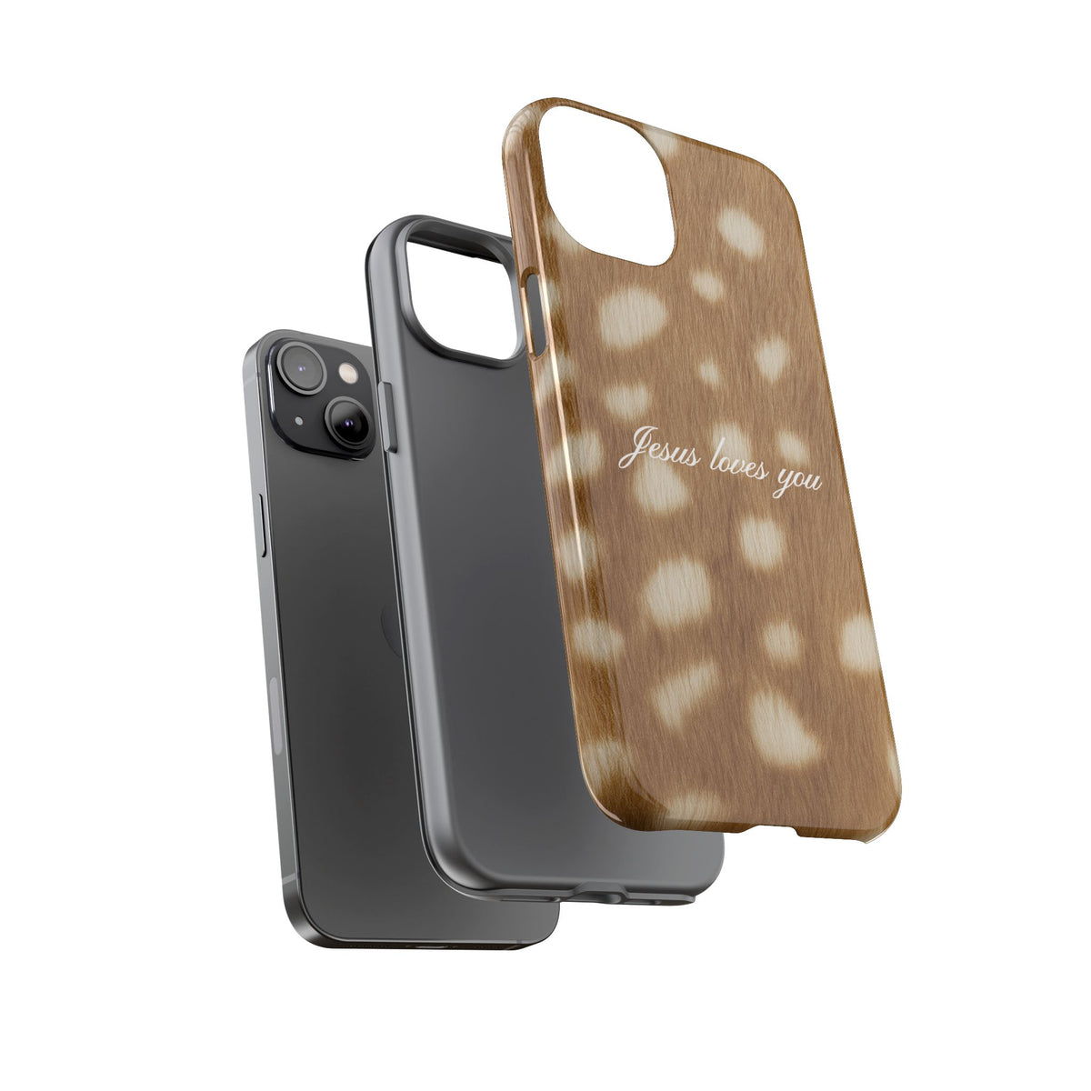 Jesus loves you Fawn Phone Case