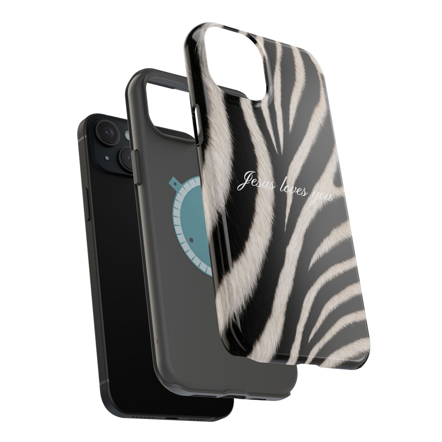 Jesus loves you Zebra MagSafe Phone Case