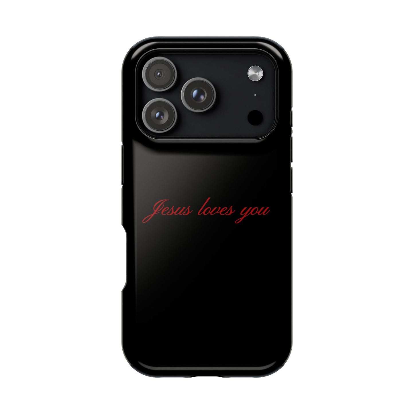 Jesus loves you Black MagSafe Phone Case