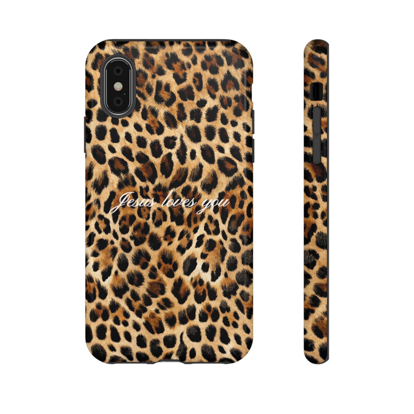 Jesus Loves You Leopard Phone Case