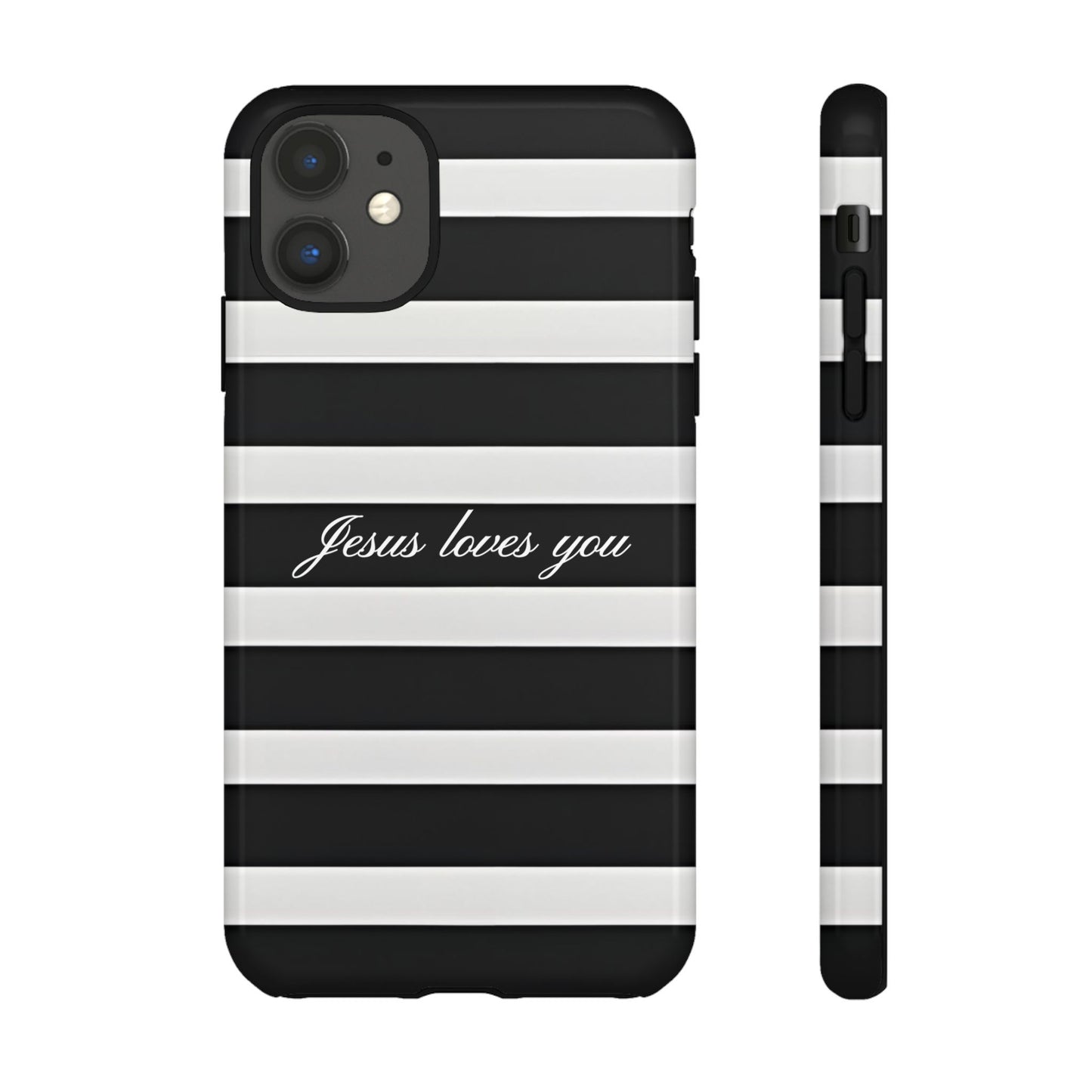Jesus loves you Stripe Phone Case