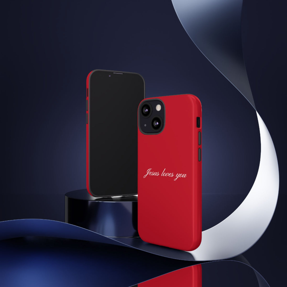 Jesus loves you Red Phone Case