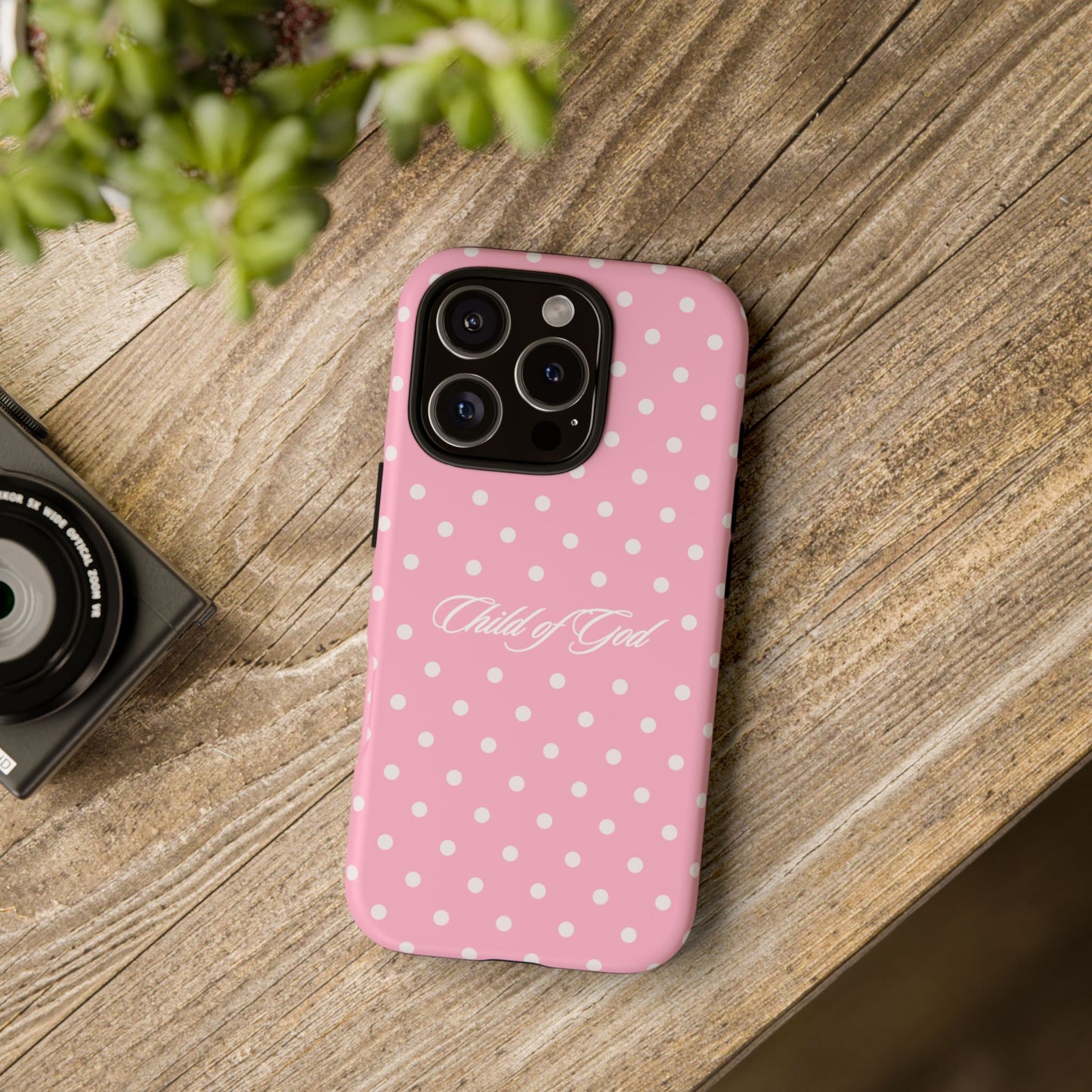 Child of God Pink Polka Dot Phone Case