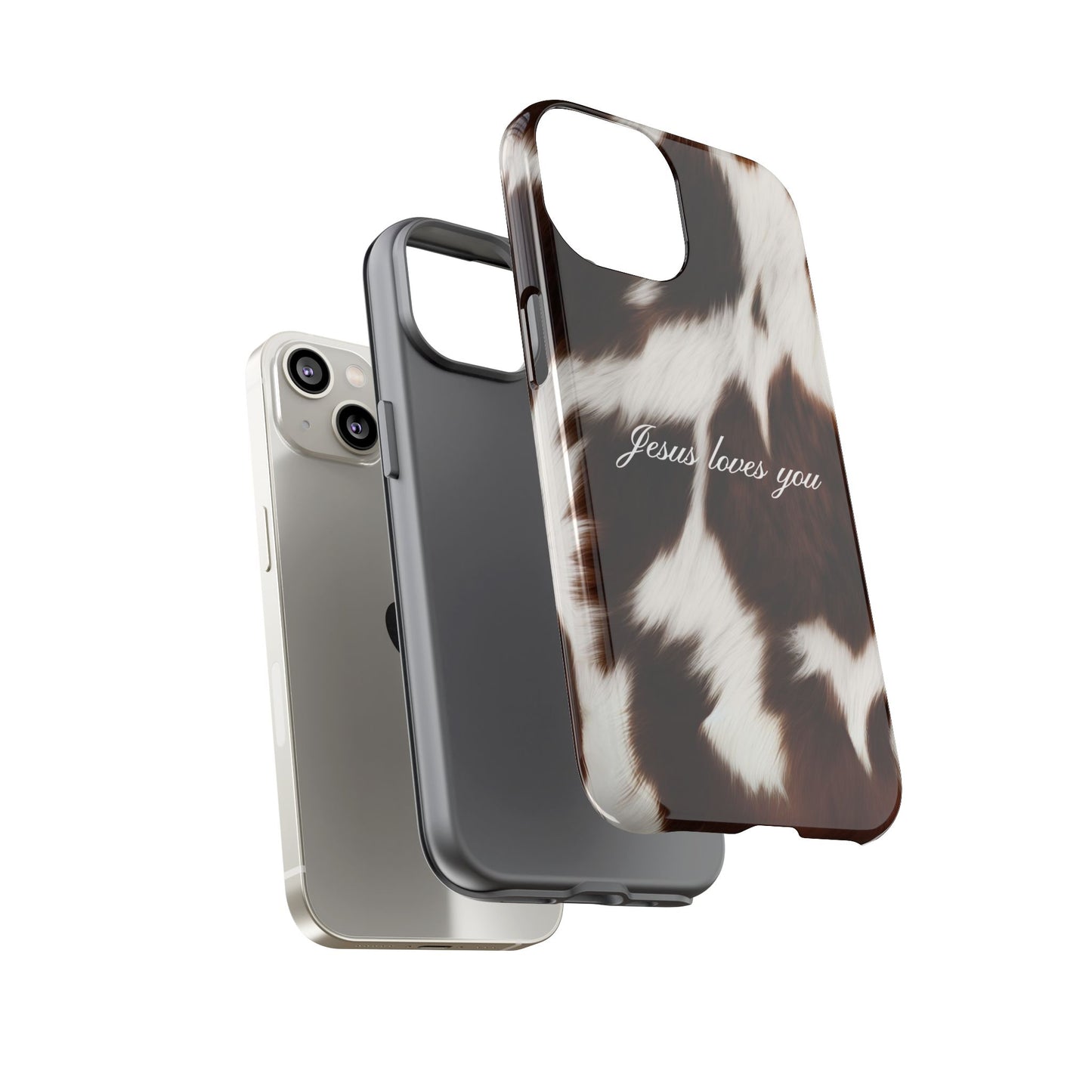 Jesus loves you Cow Phone Case