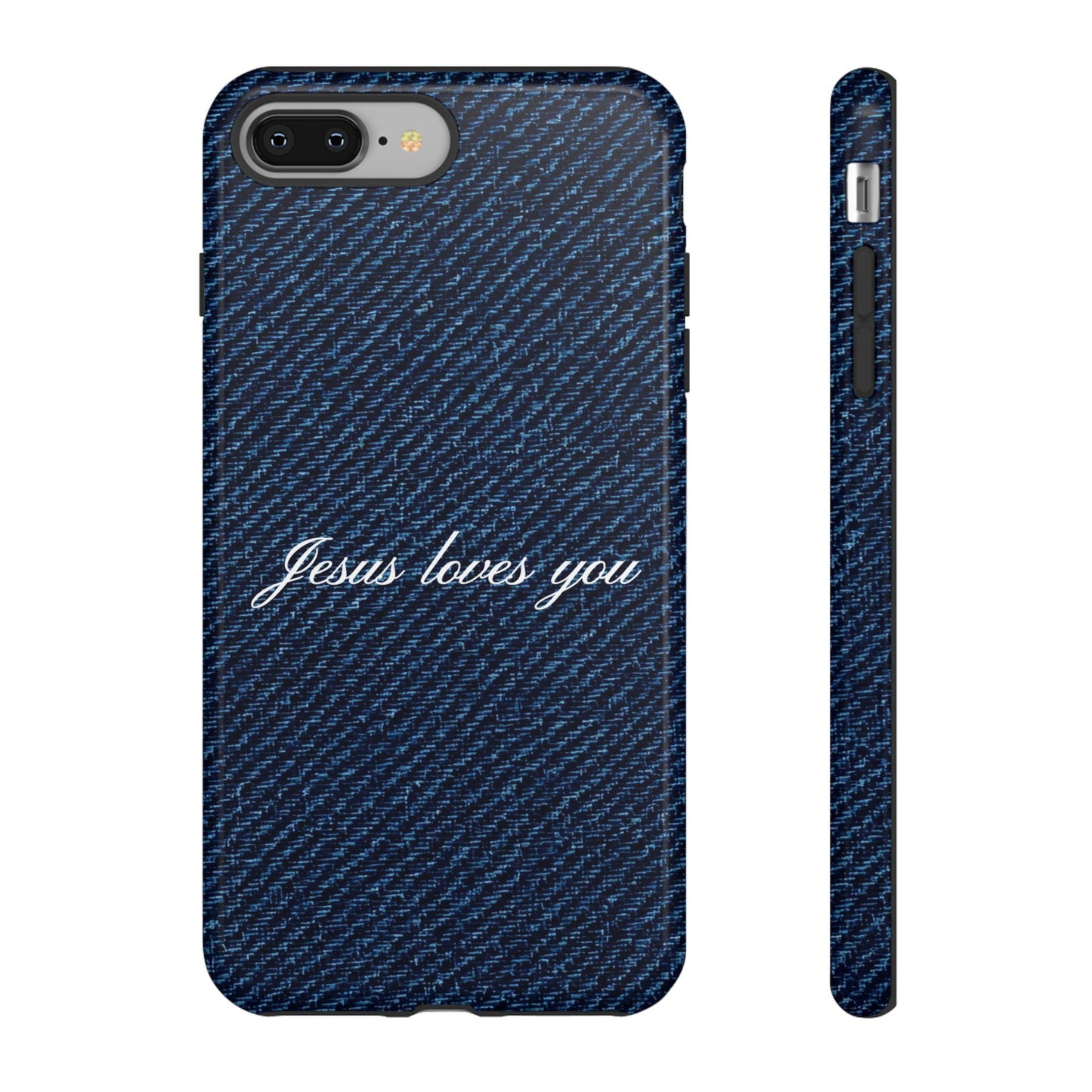 Jesus loves you Dark Denim Phone Case