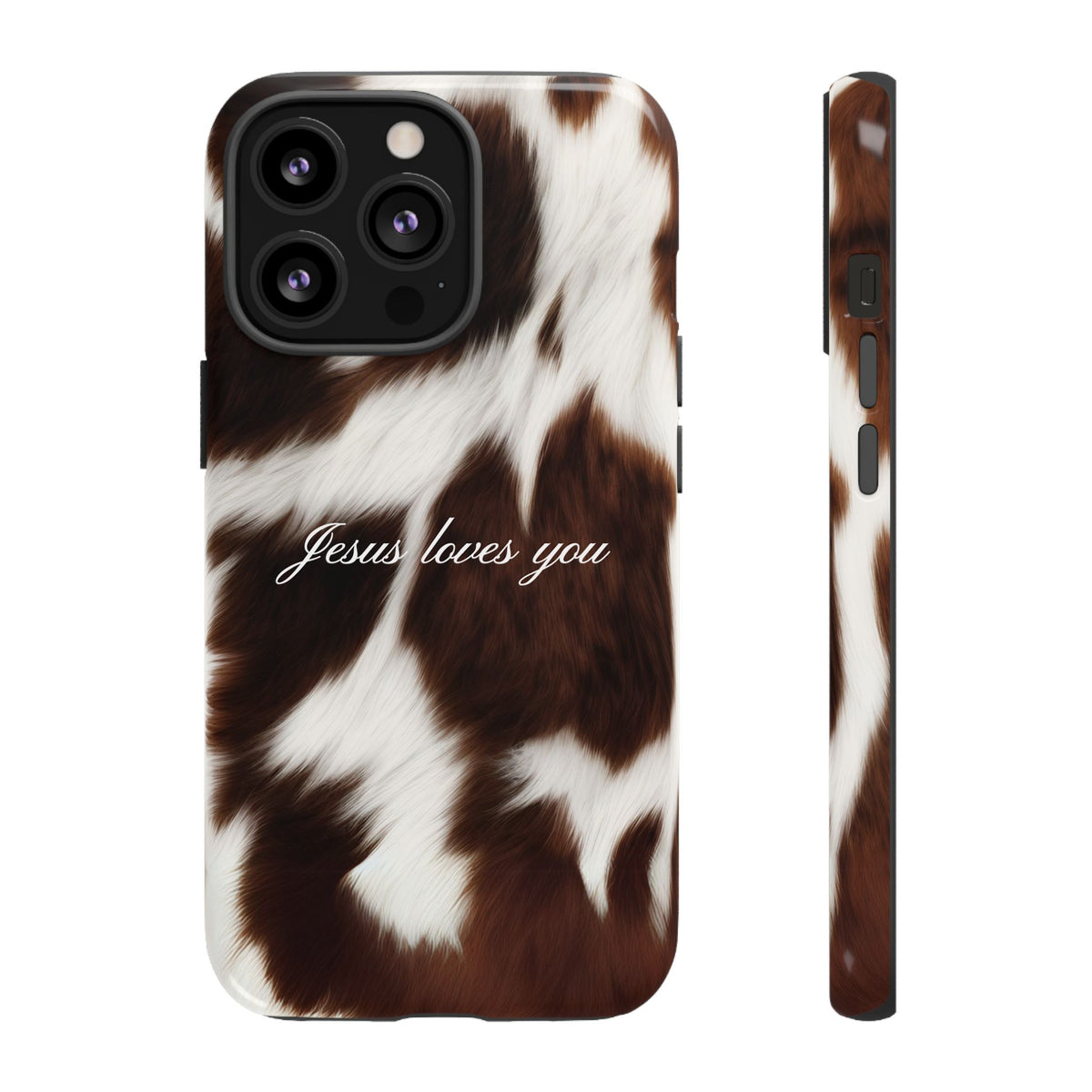 Jesus loves you Cow Phone Case