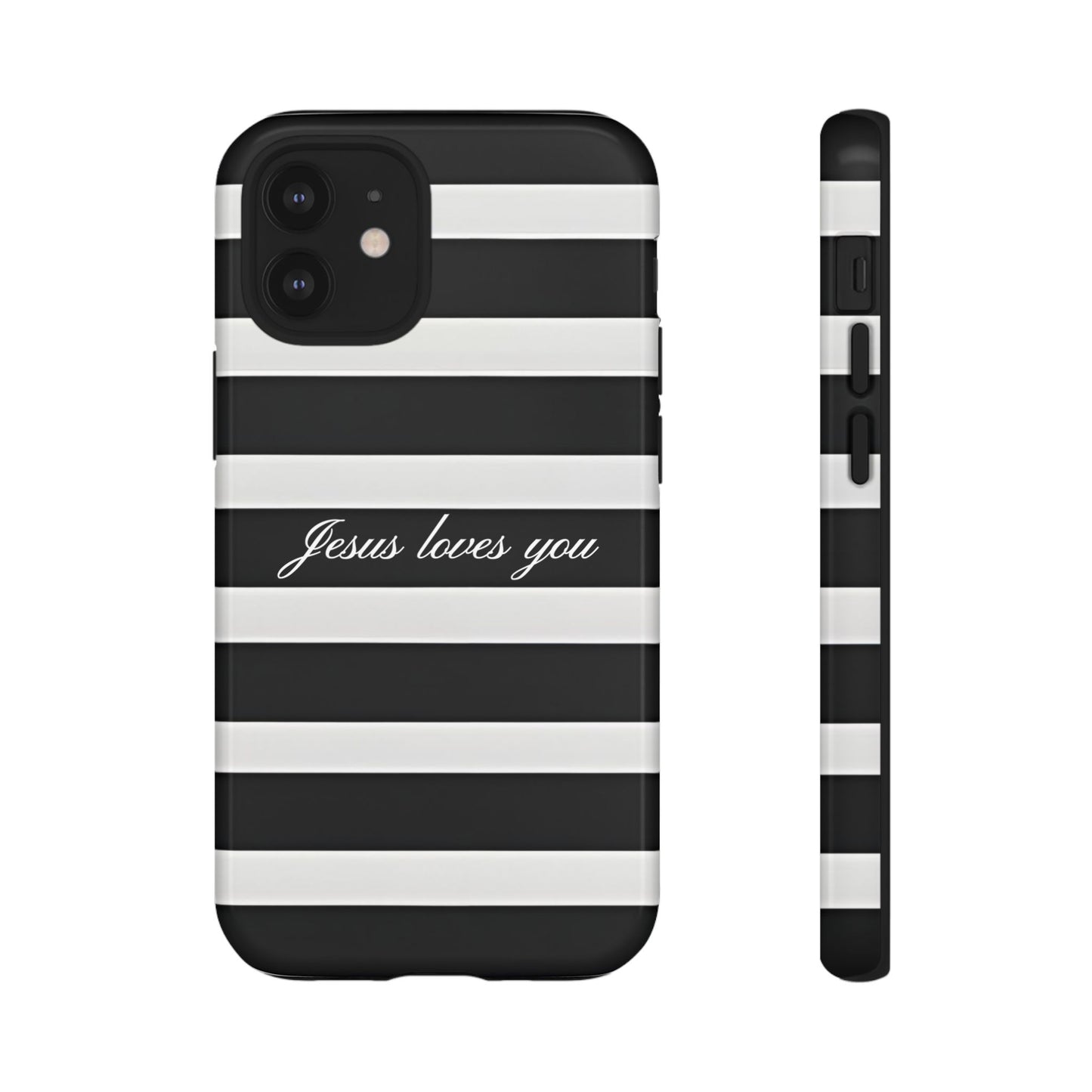 Jesus loves you Stripe Phone Case