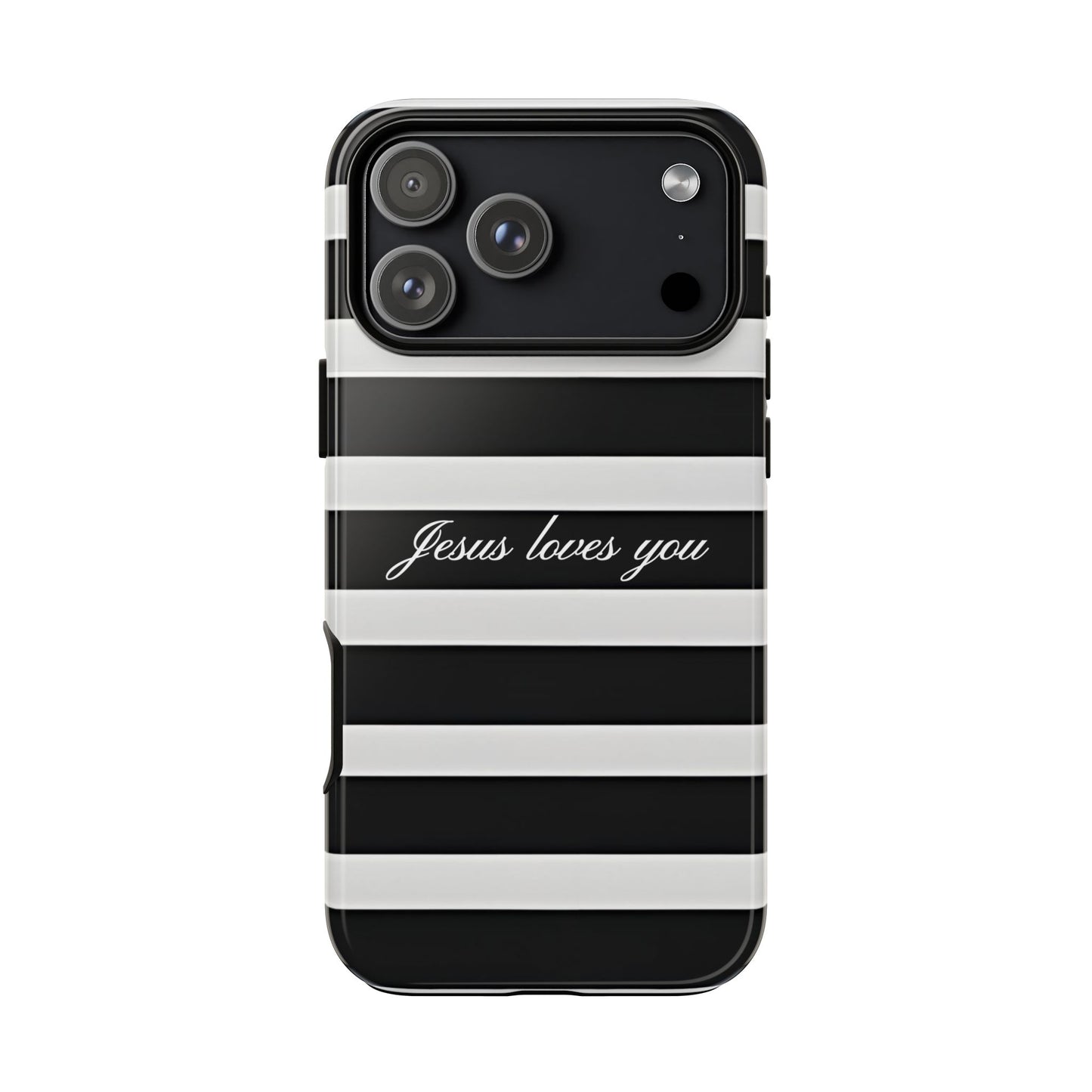 Jesus loves you Stripe Phone Case