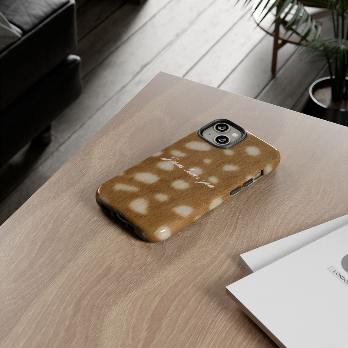 Jesus loves you Fawn Phone Case