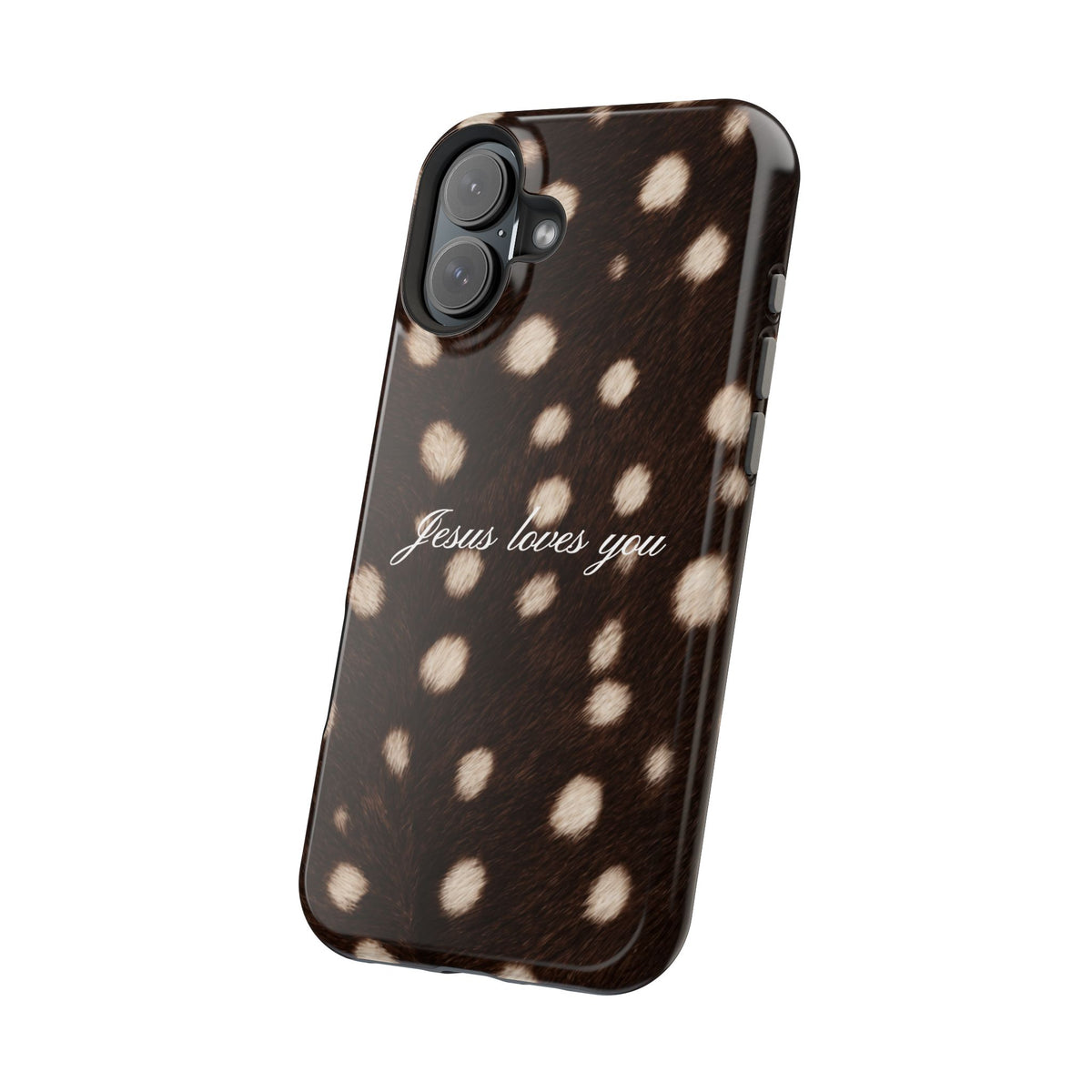 Jesus loves you Dark Fawn MagSafe Phone Case