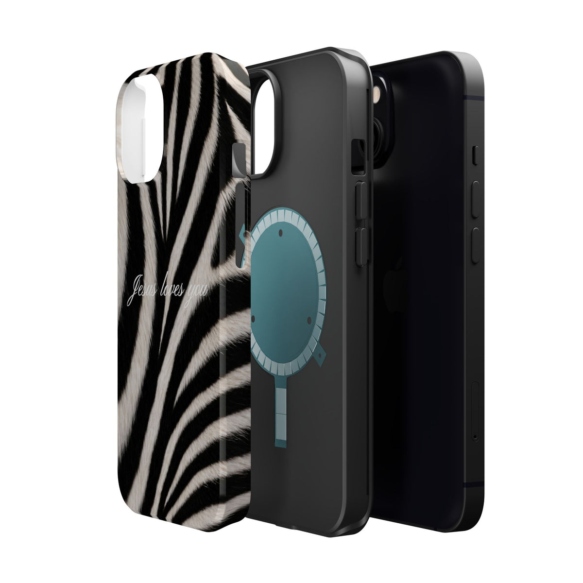 Jesus loves you Zebra MagSafe Phone Case