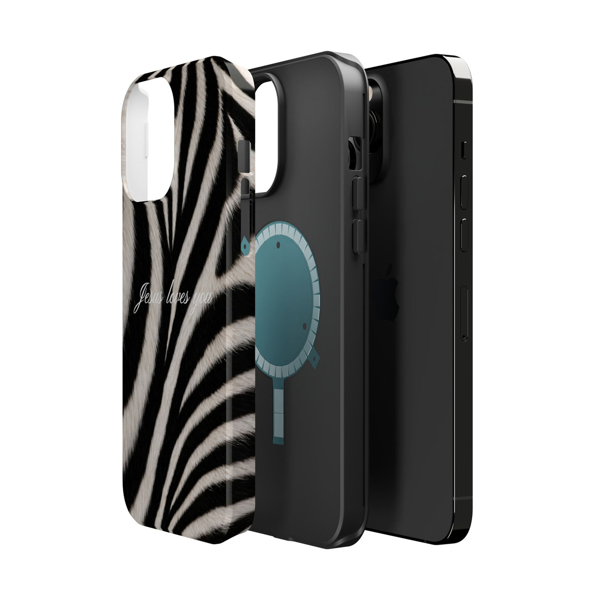 Jesus loves you Zebra MagSafe Phone Case
