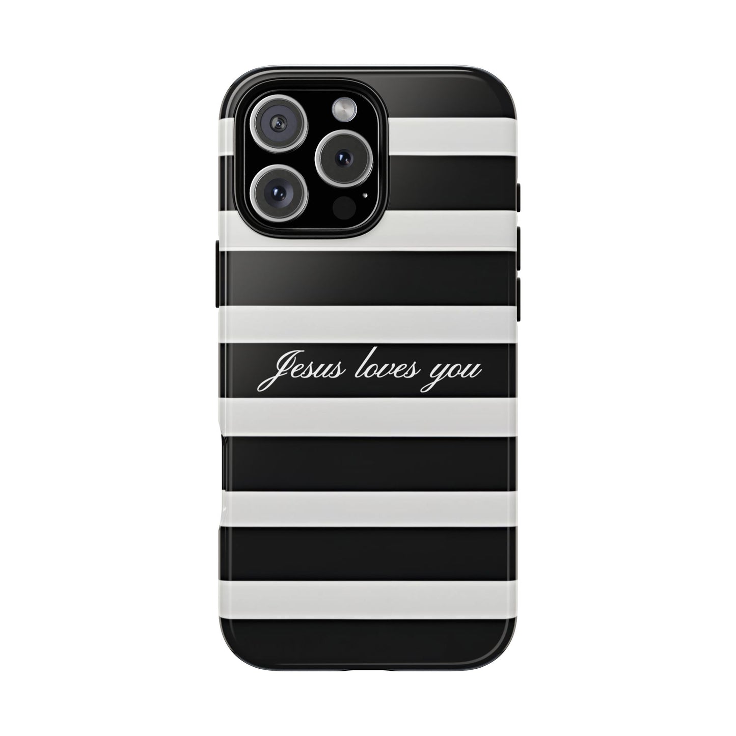 Jesus loves you Stripe Phone Case