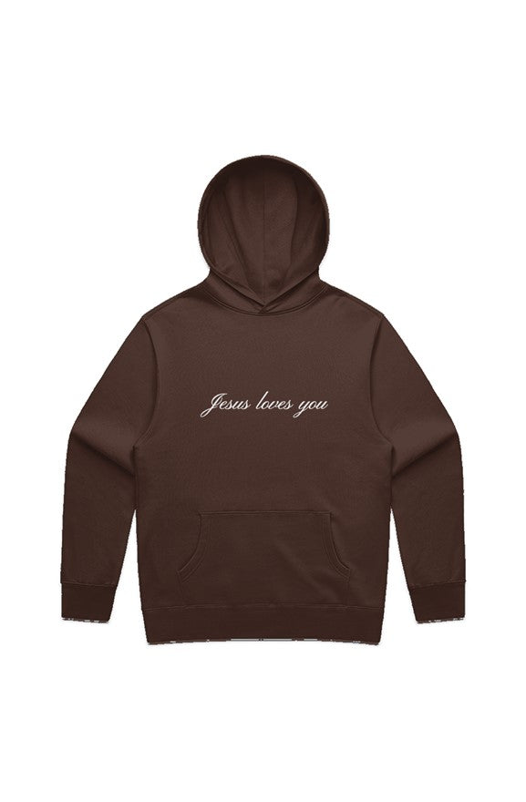 Jesus loves you Espresso Hoodie 