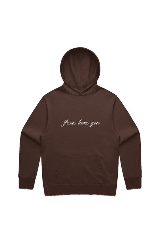 Jesus loves you Espresso Hoodie 
