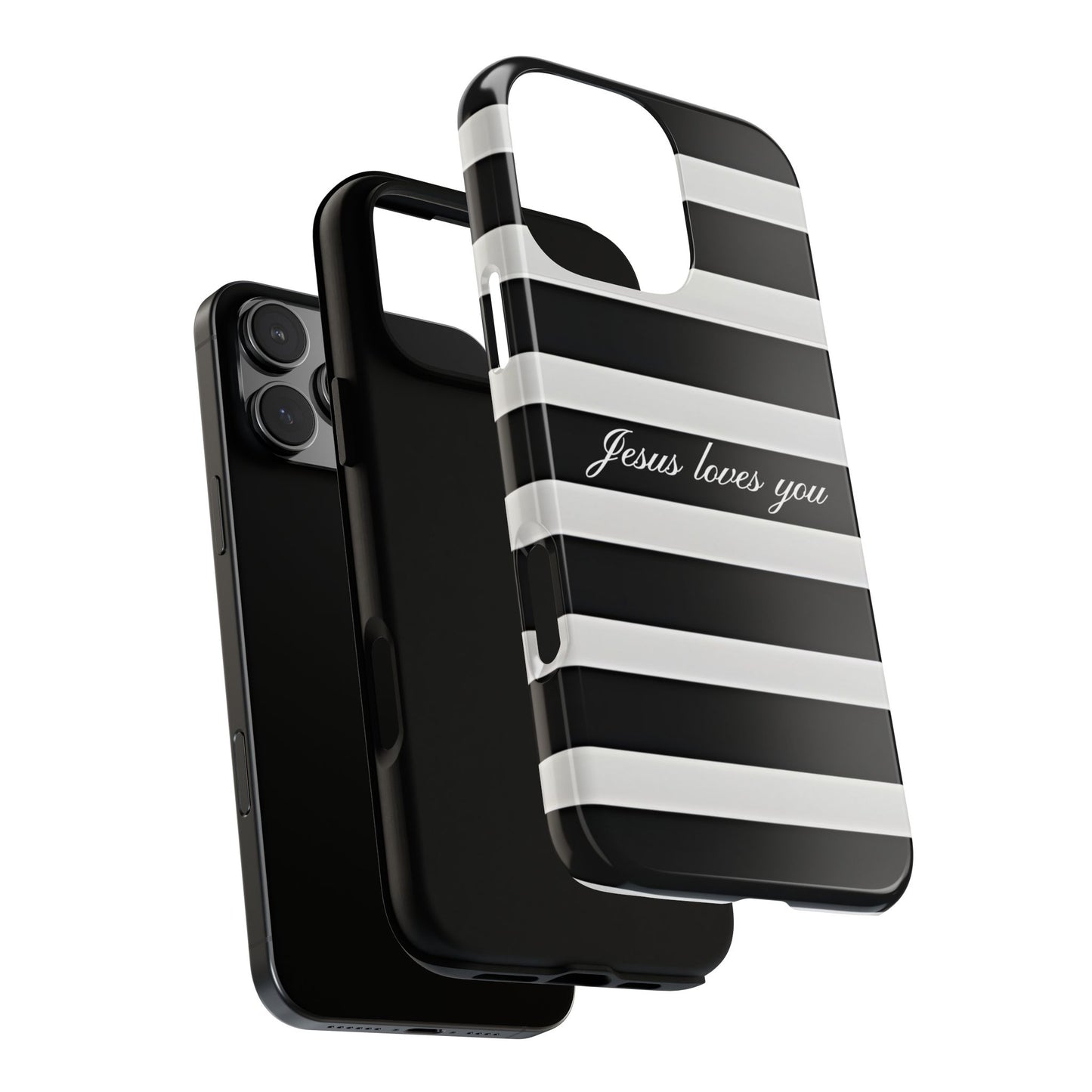 Jesus loves you Stripe Phone Case
