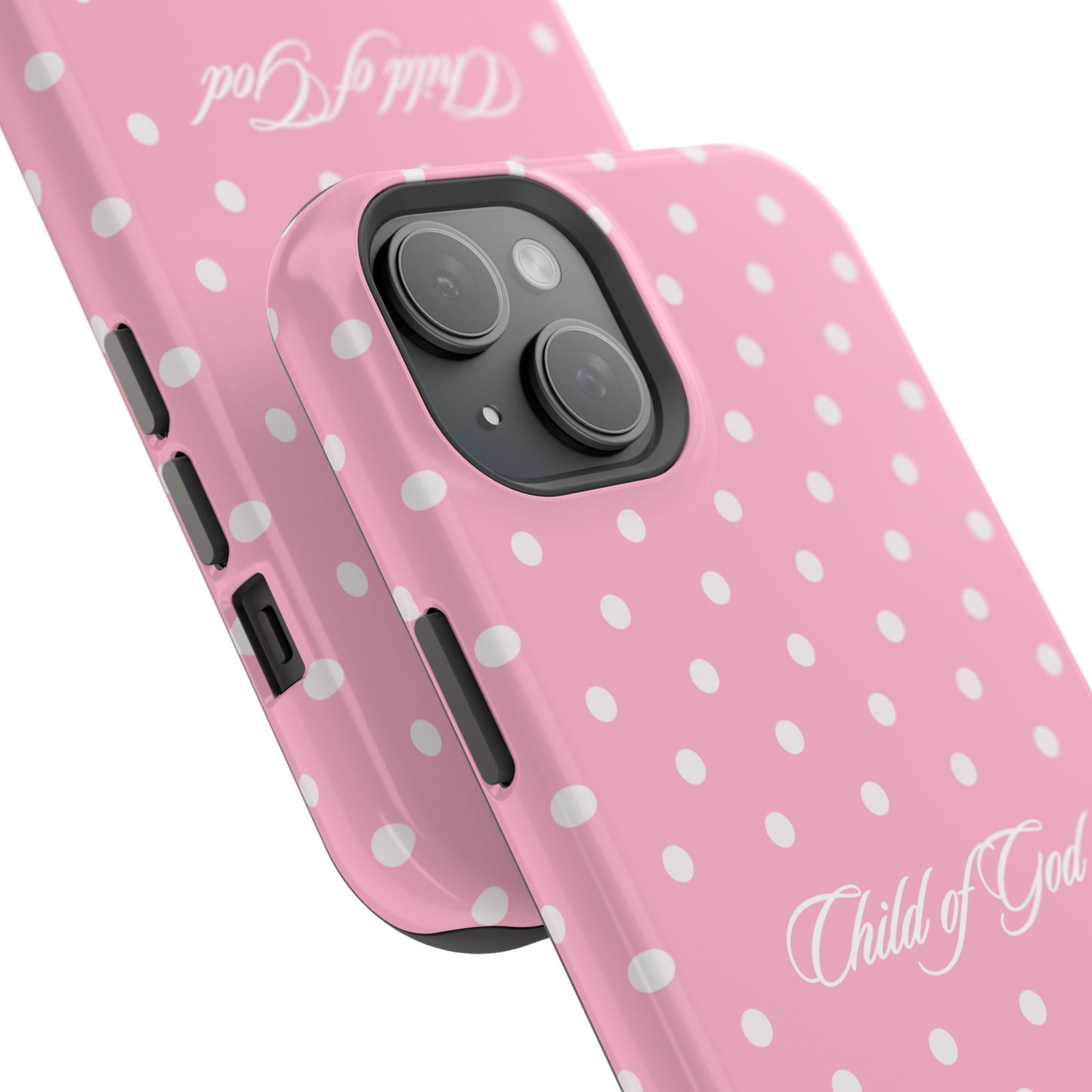 Child of God Pink Polka Dot Phone Case MagSafe
