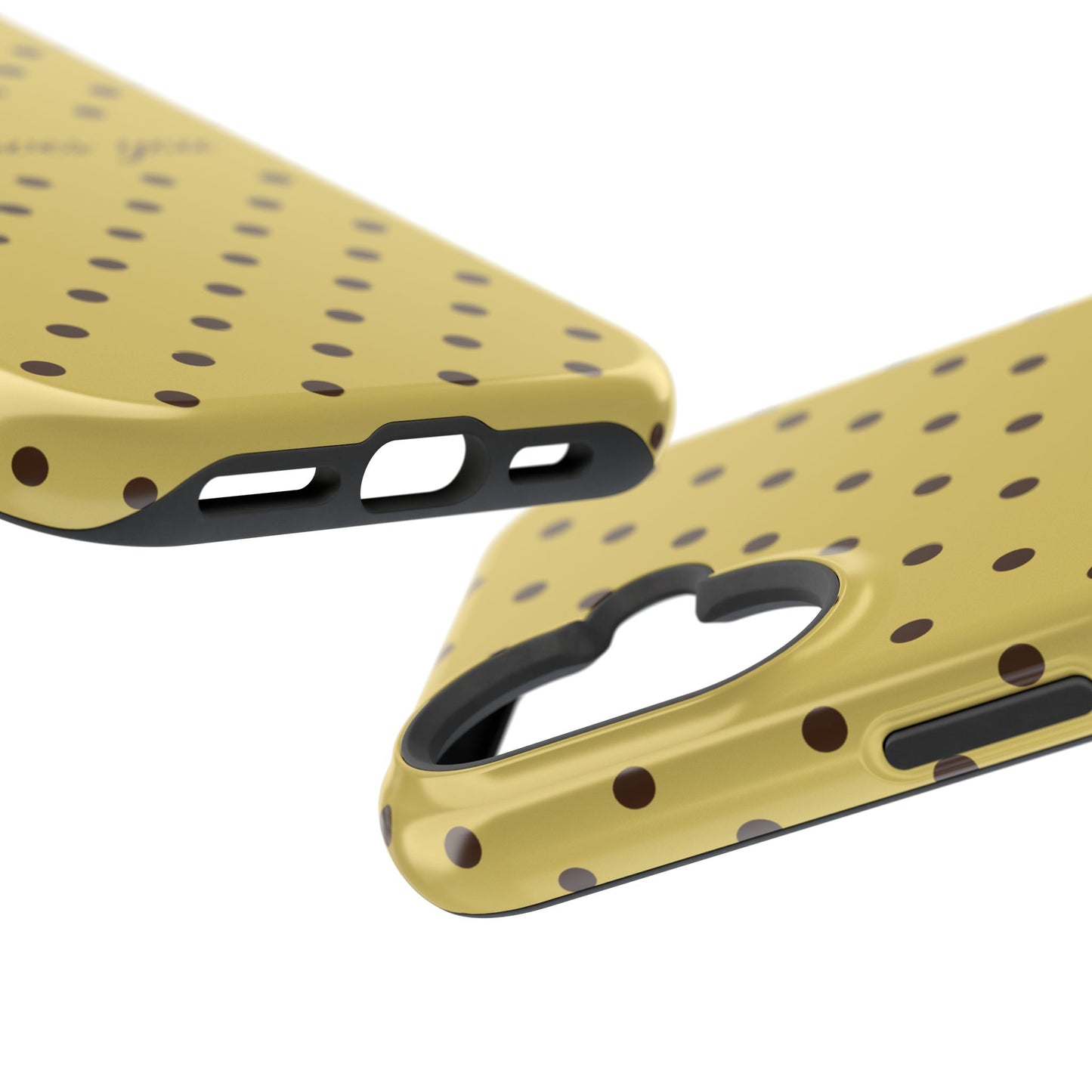 Jesus loves you Yellow and Brown Polka Dot MagSafe Phone Case