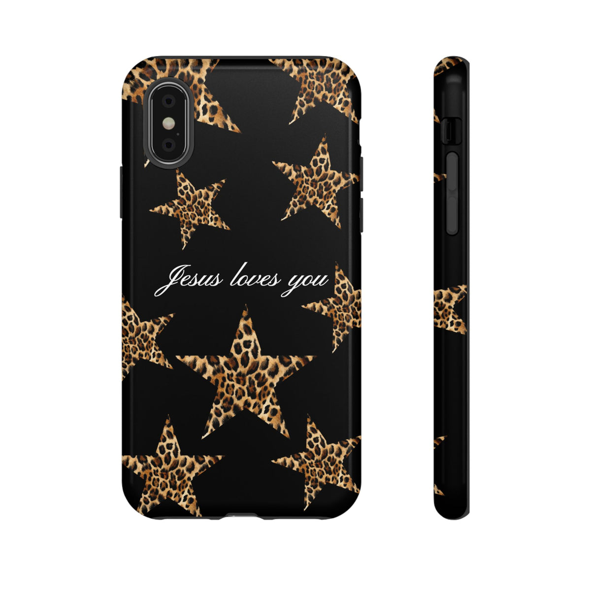 Jesus loves you Leopard Star phone case