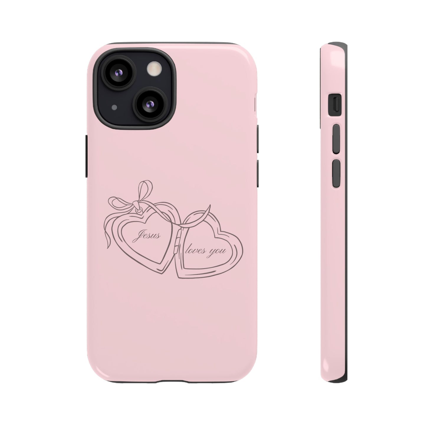 Jesus loves you Pink Locket Phone Case
