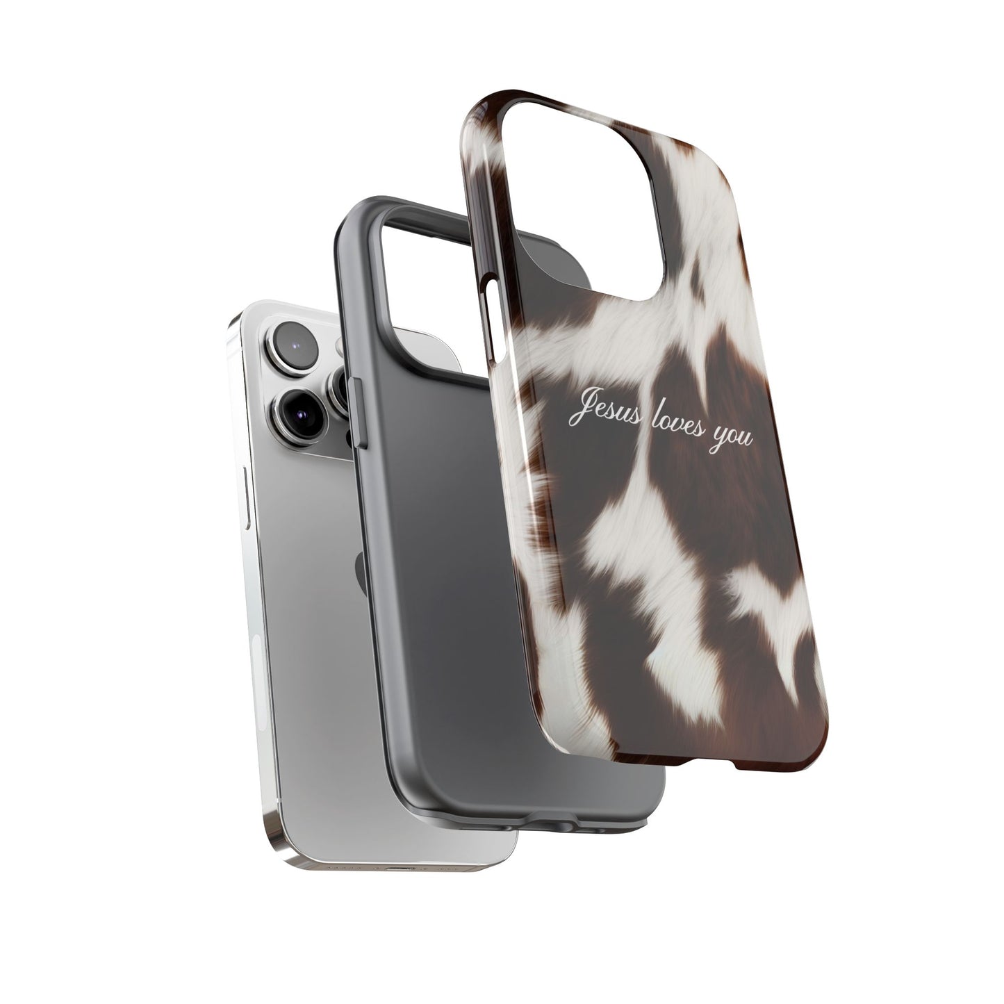 Jesus loves you Cow Phone Case