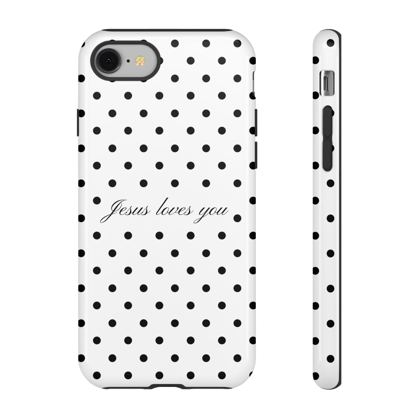 Jesus loves you Polka Dot Phone Case