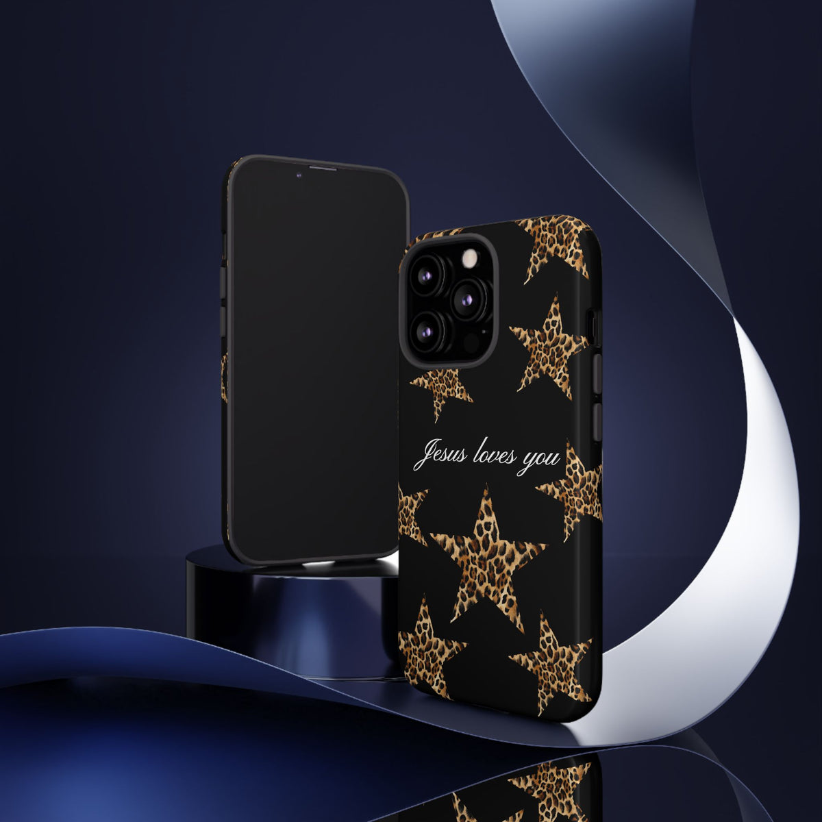Jesus loves you Leopard Star phone case