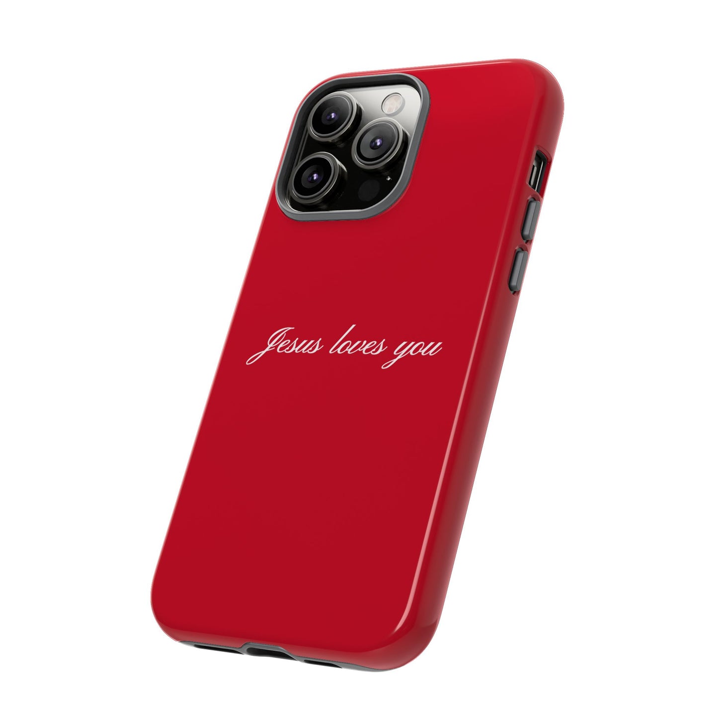 Jesus loves you Red Phone Case
