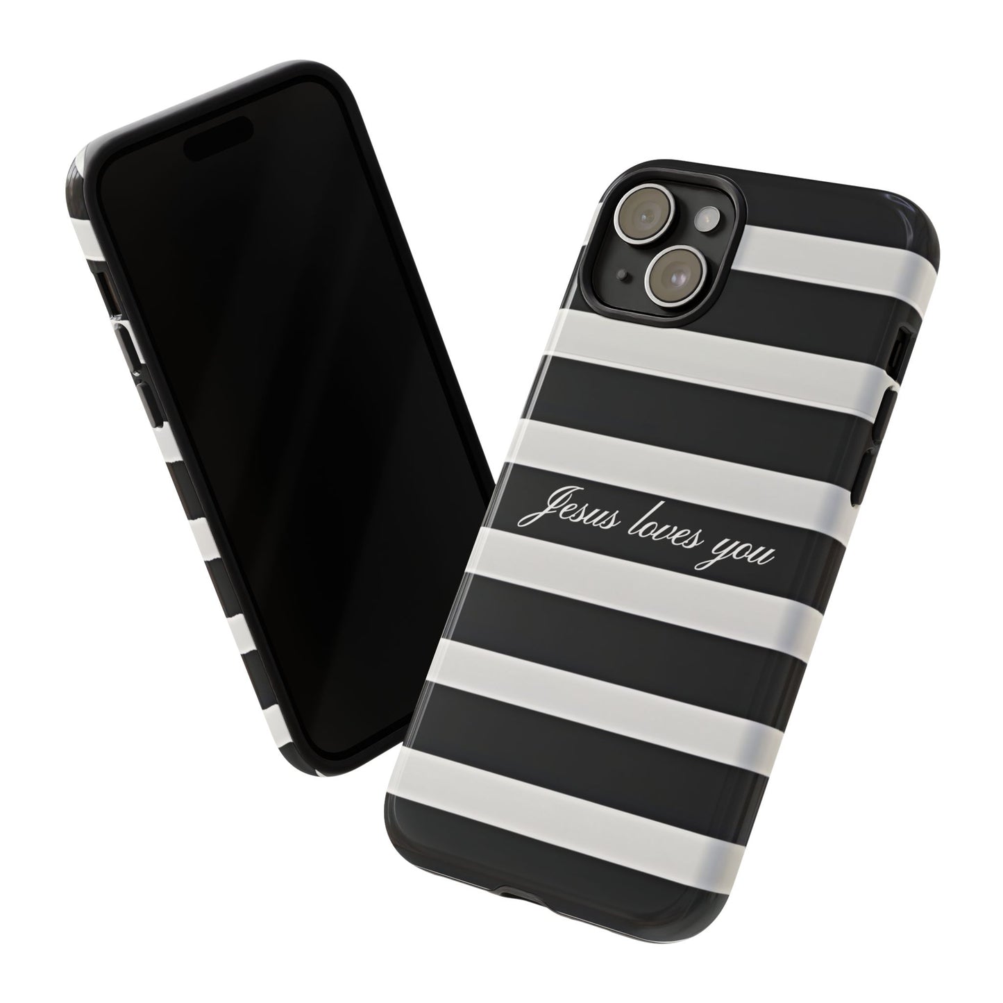 Jesus loves you Stripe Phone Case