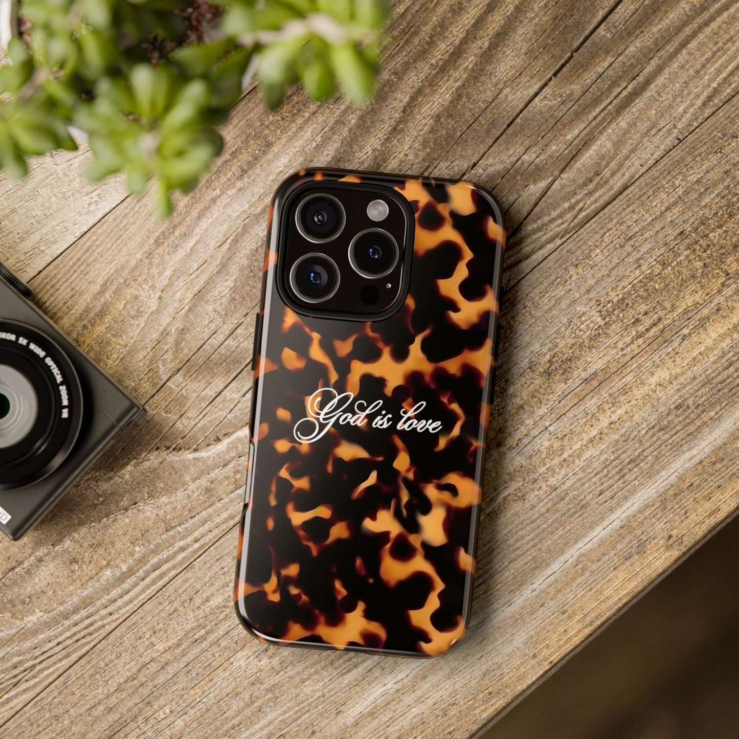 God is love Tortoise shell phone case