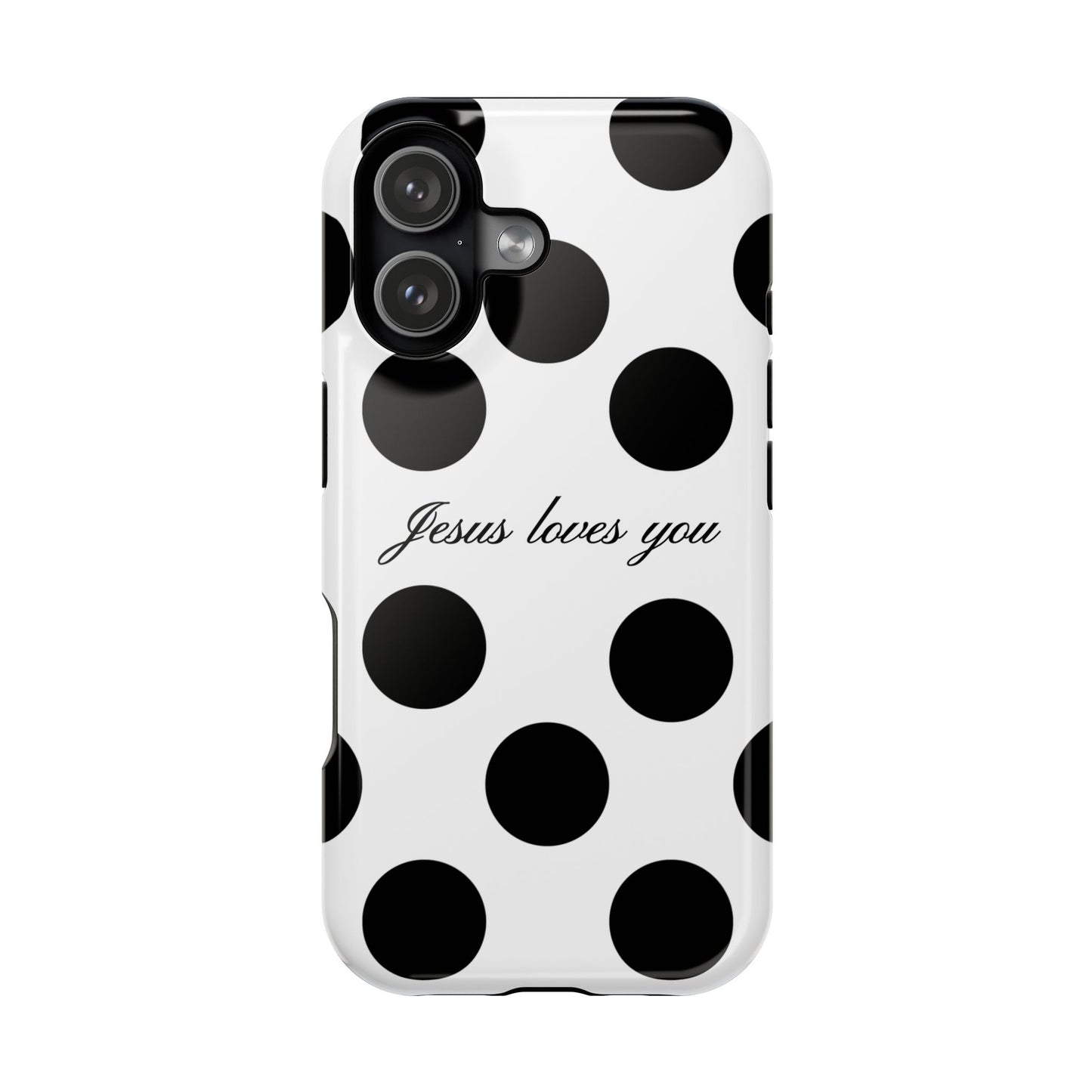 Jesus Loves You Macro Polka Dot Phone Case MagSafe