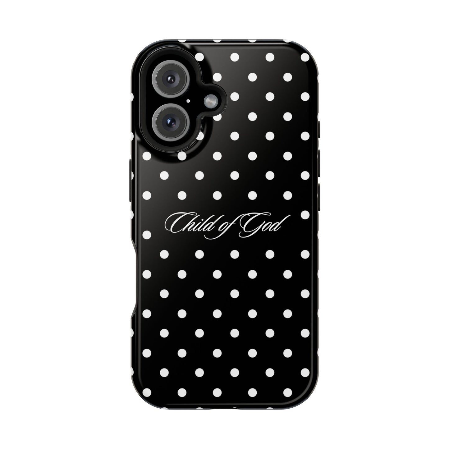 Child of God Black Polka Dot MagSafe Phone Case