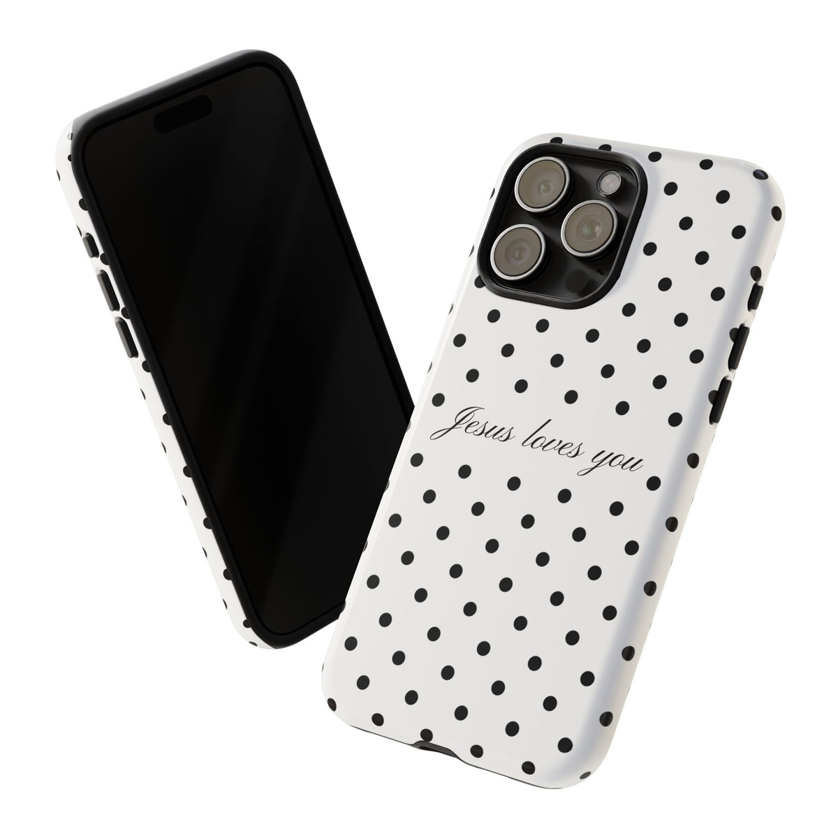 Jesus loves you Polka Dot Phone Case