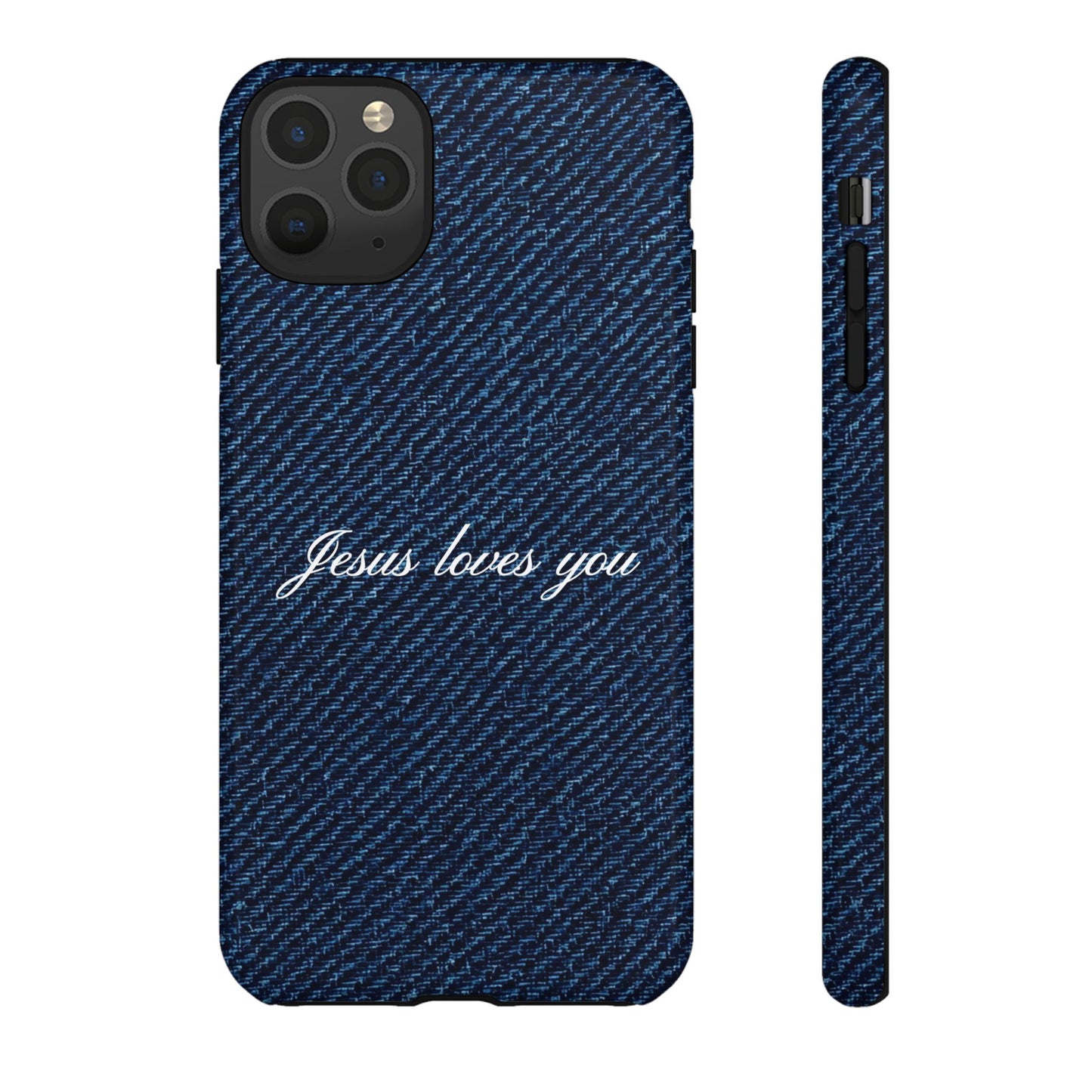 Jesus loves you Dark Denim Phone Case