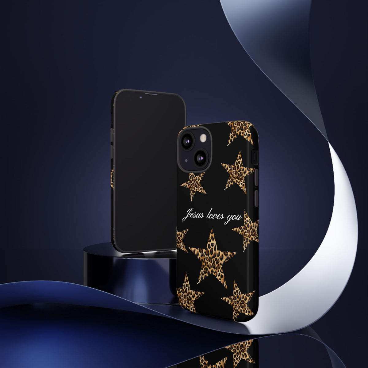 Jesus loves you Leopard Star phone case